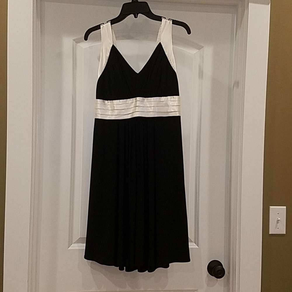 Semi-formal Black and White Dress